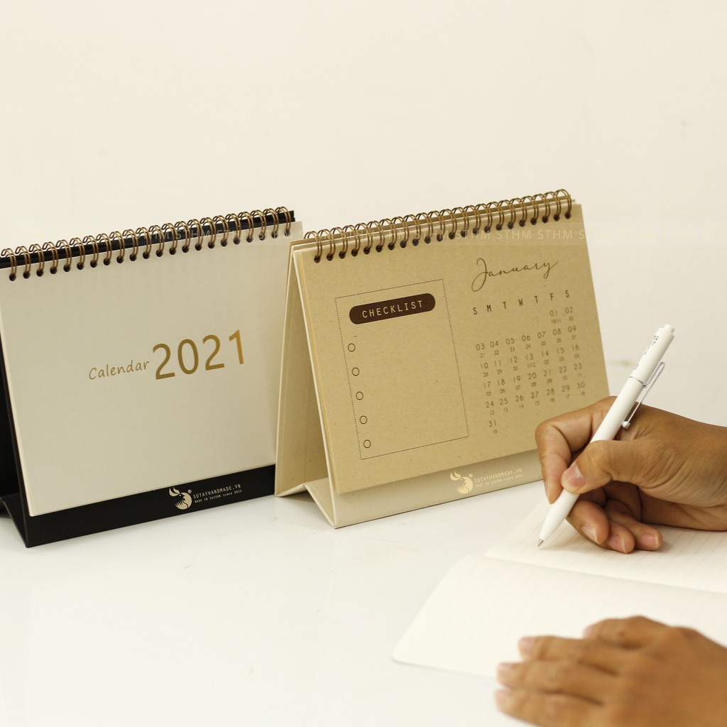 LỊCH BÀN ÉP KIM 2021 - Giấy mỹ thuật cao cấp - [STHM]